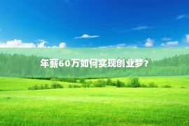 年薪60万如何实现创业梦？第1张-EA个人工具