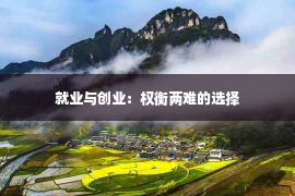 就业与创业：权衡两难的选择第1张-EA个人工具